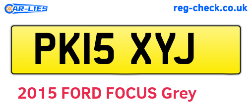 PK15XYJ are the vehicle registration plates.