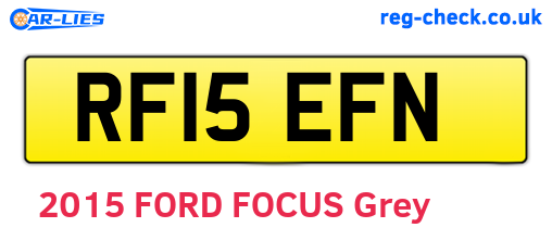RF15EFN are the vehicle registration plates.