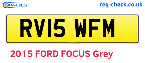 RV15WFM are the vehicle registration plates.