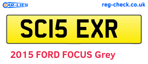 SC15EXR are the vehicle registration plates.