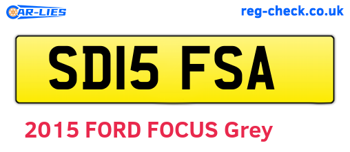 SD15FSA are the vehicle registration plates.
