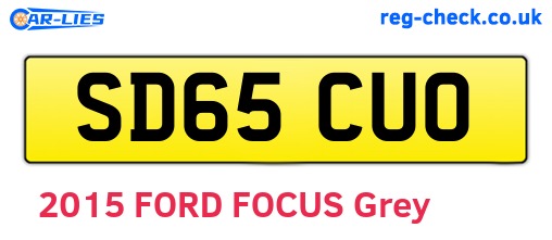 SD65CUO are the vehicle registration plates.
