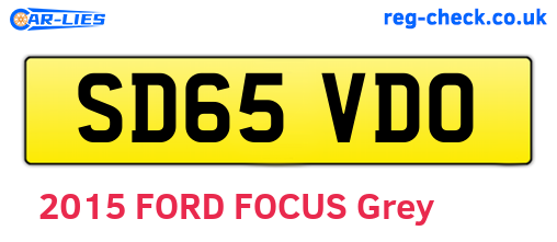SD65VDO are the vehicle registration plates.