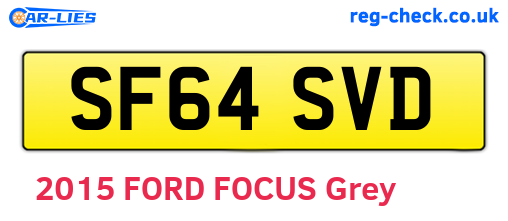 SF64SVD are the vehicle registration plates.