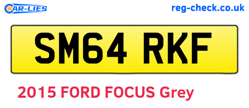 SM64RKF are the vehicle registration plates.
