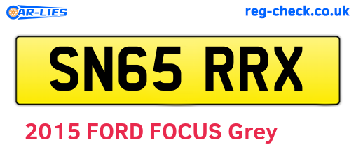 SN65RRX are the vehicle registration plates.
