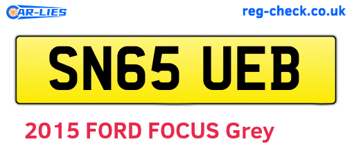 SN65UEB are the vehicle registration plates.
