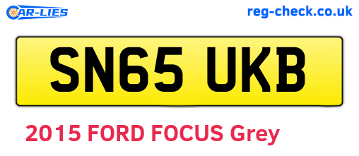 SN65UKB are the vehicle registration plates.