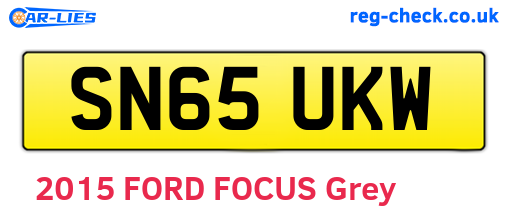 SN65UKW are the vehicle registration plates.
