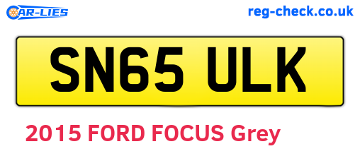 SN65ULK are the vehicle registration plates.