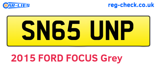 SN65UNP are the vehicle registration plates.