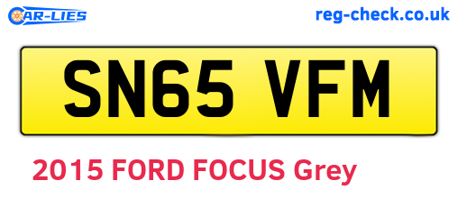 SN65VFM are the vehicle registration plates.