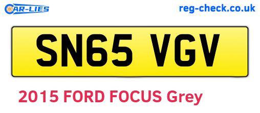 SN65VGV are the vehicle registration plates.