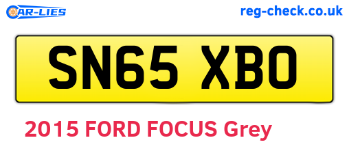 SN65XBO are the vehicle registration plates.