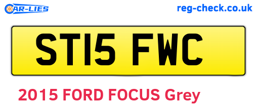 ST15FWC are the vehicle registration plates.