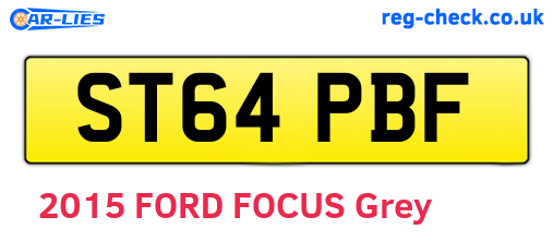 ST64PBF are the vehicle registration plates.