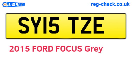 SY15TZE are the vehicle registration plates.