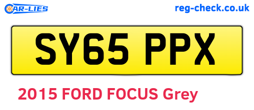 SY65PPX are the vehicle registration plates.
