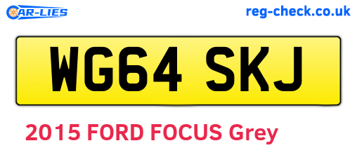 WG64SKJ are the vehicle registration plates.