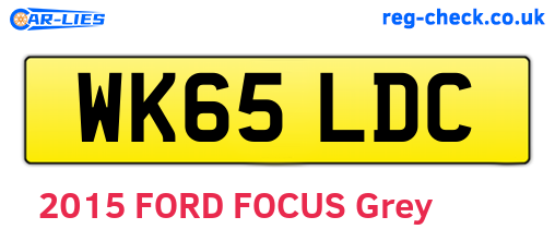 WK65LDC are the vehicle registration plates.
