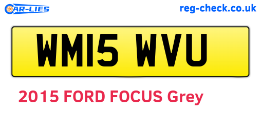 WM15WVU are the vehicle registration plates.