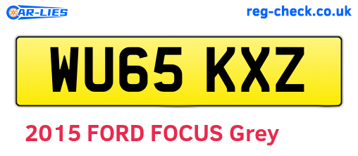 WU65KXZ are the vehicle registration plates.