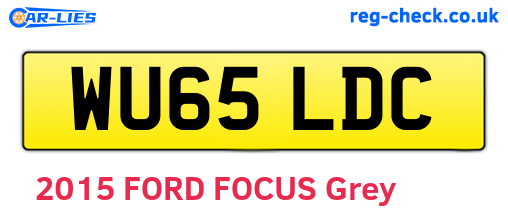WU65LDC are the vehicle registration plates.