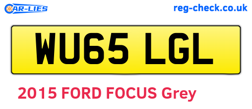 WU65LGL are the vehicle registration plates.