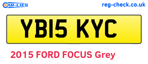 YB15KYC are the vehicle registration plates.