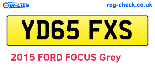 YD65FXS are the vehicle registration plates.
