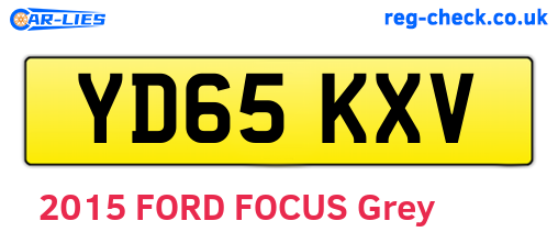 YD65KXV are the vehicle registration plates.