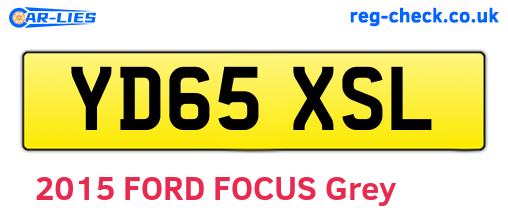 YD65XSL are the vehicle registration plates.