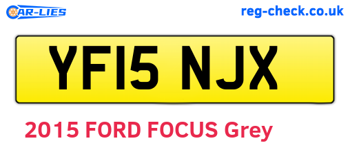 YF15NJX are the vehicle registration plates.