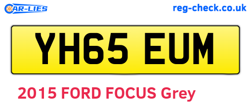 YH65EUM are the vehicle registration plates.