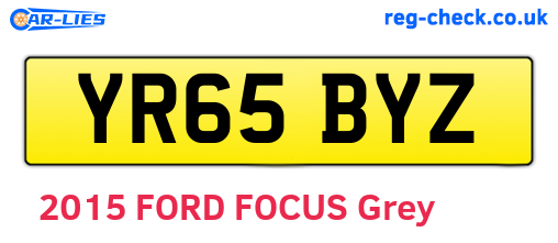 YR65BYZ are the vehicle registration plates.