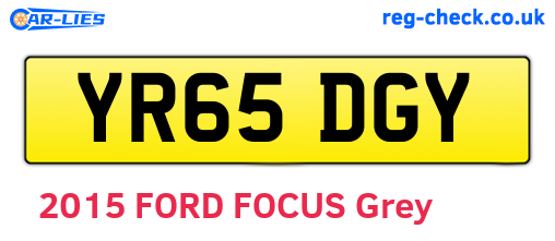 YR65DGY are the vehicle registration plates.