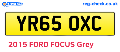 YR65OXC are the vehicle registration plates.