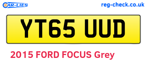 YT65UUD are the vehicle registration plates.