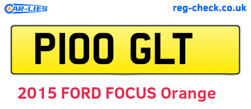P100GLT are the vehicle registration plates.