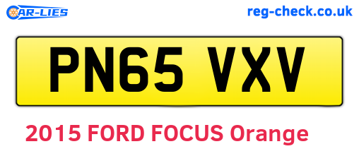 PN65VXV are the vehicle registration plates.