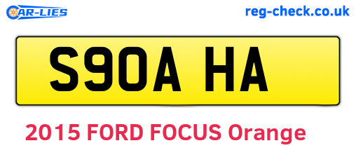 S90AHA are the vehicle registration plates.