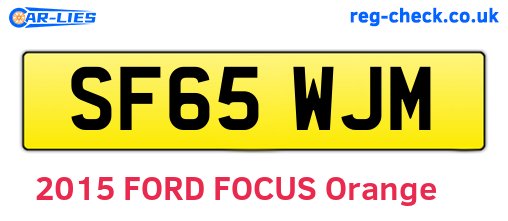 SF65WJM are the vehicle registration plates.
