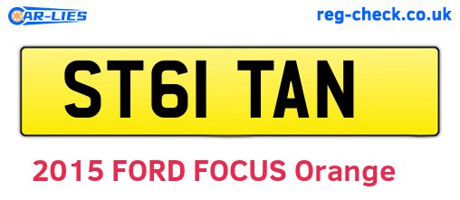 ST61TAN are the vehicle registration plates.