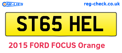 ST65HEL are the vehicle registration plates.