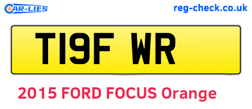 T19FWR are the vehicle registration plates.