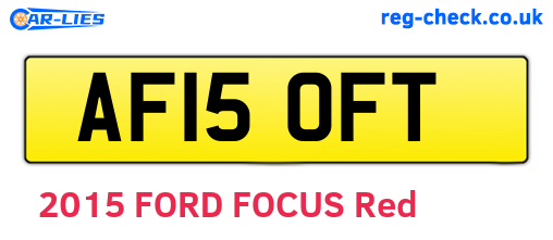 AF15OFT are the vehicle registration plates.