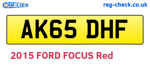 AK65DHF are the vehicle registration plates.