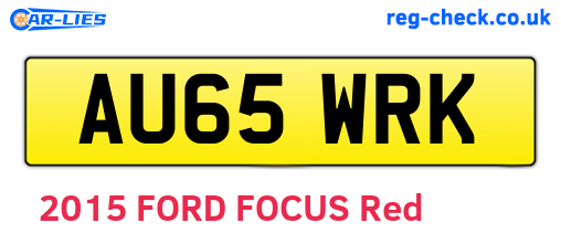 AU65WRK are the vehicle registration plates.
