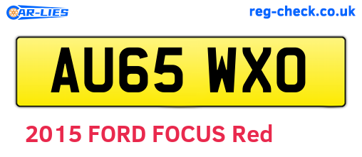 AU65WXO are the vehicle registration plates.