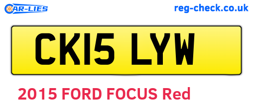 CK15LYW are the vehicle registration plates.